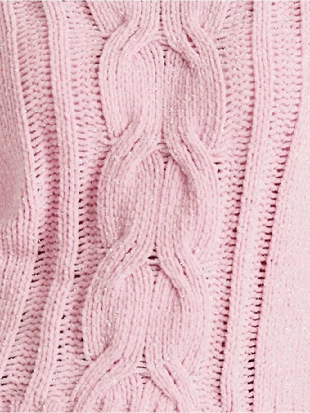 Justice Soft Pink Cable Knit Sweater size 12/14